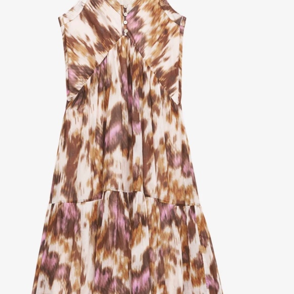 Isabel Marant Sabba Long Strappy Watercolor print Maxi Dress 38/small - Picture 2 of 4